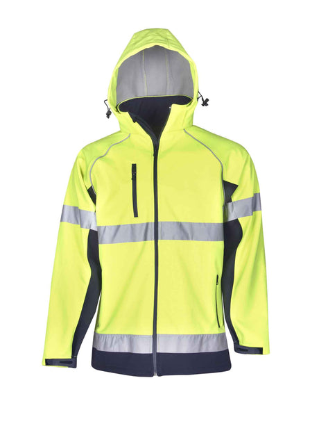 Hi Vis Hooded Soft Shell Day/Night Use Jacket