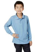 Kids Premium Long Sleeve Fine Pique Knit Polo