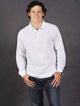 Premium Long Sleeve Fine Pique Knit Polo