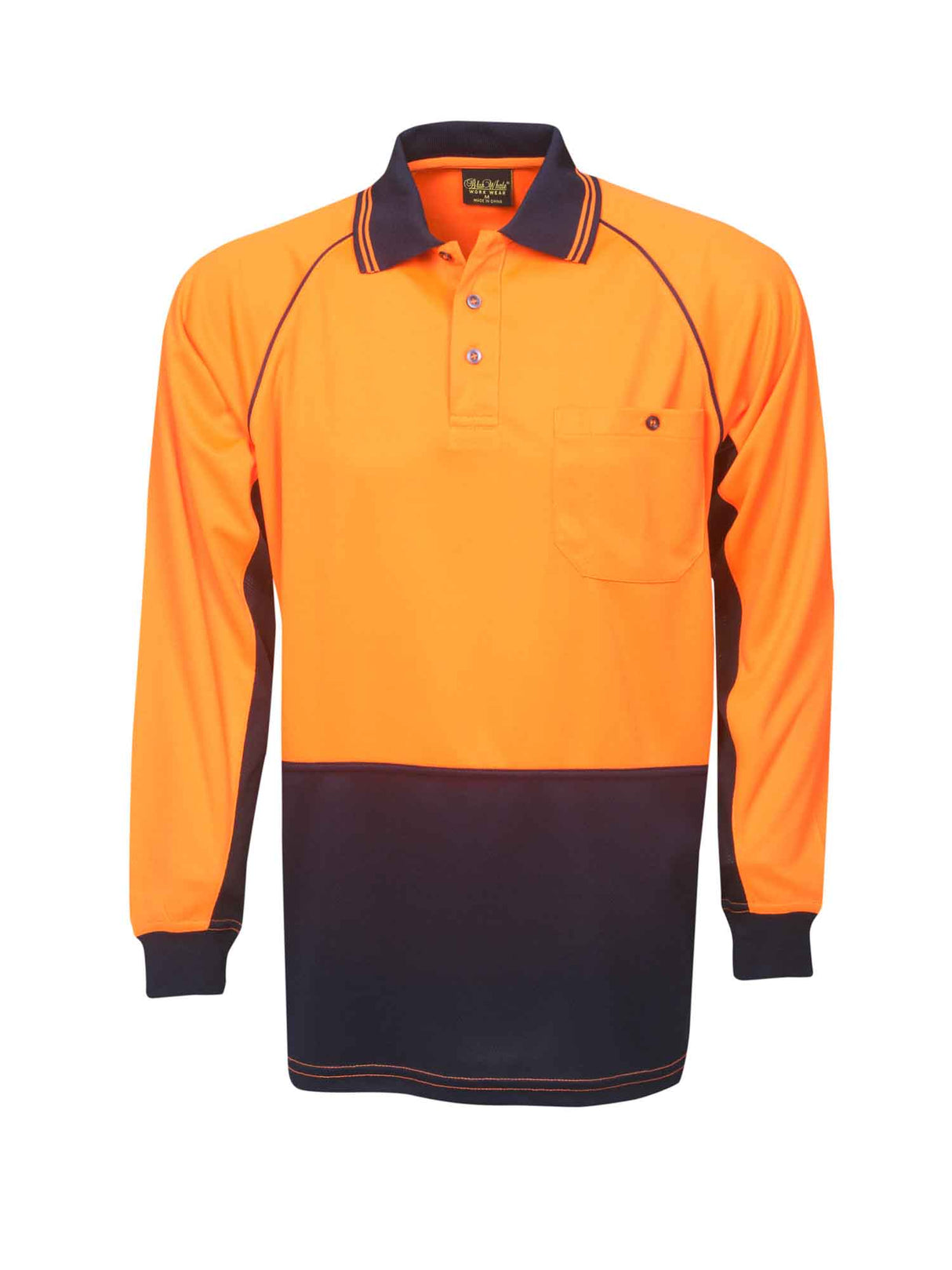 Hi Vis Raglan Long Sleeve Polo