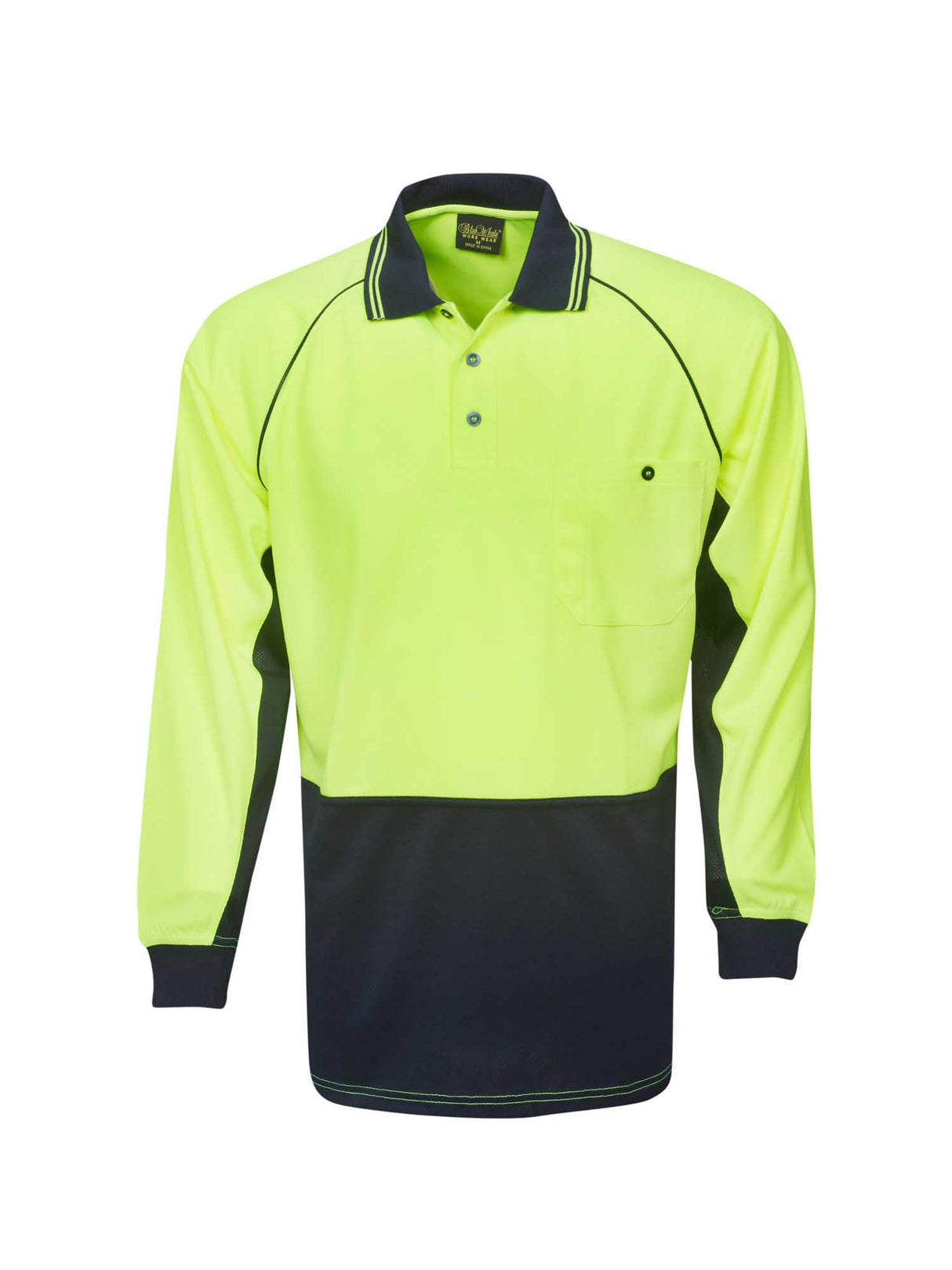 Hi Vis Raglan Long Sleeve Polo