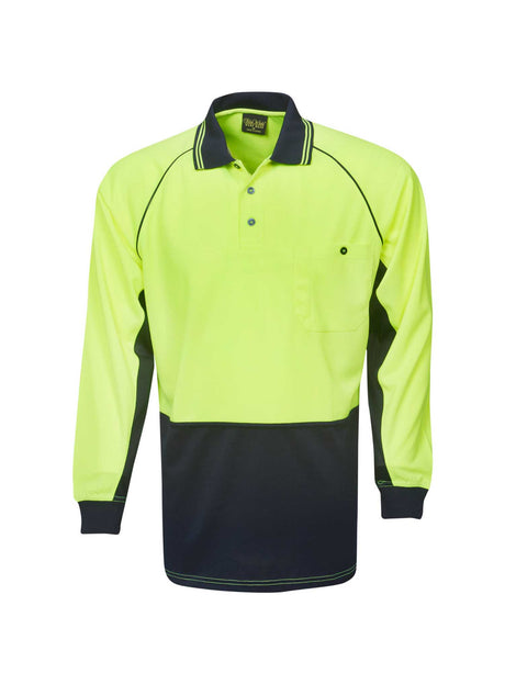 Hi Vis Raglan Long Sleeve Polo