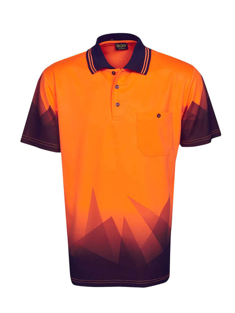 Triangular Design Hi Vis Polo