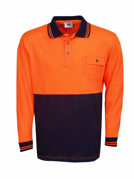 Hi Vis Cool Dry Long Sleeve Polo