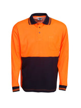 Cotton Back True Dry Hi Vis Long Sleeve Polo