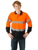 100% Cotton Day/Night Hi Vis Long Sleeve Polo