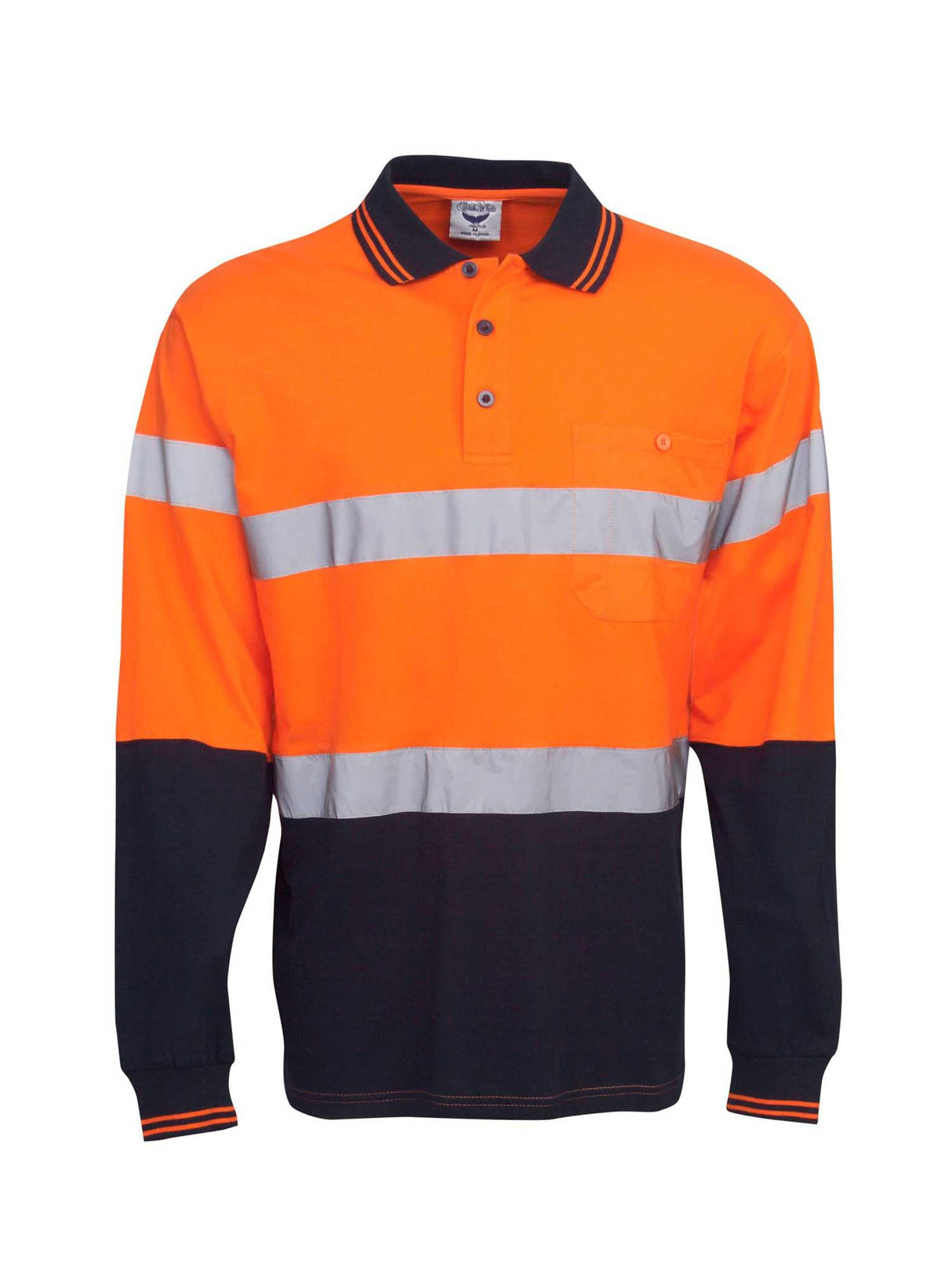 100% Cotton Day/Night Hi Vis Long Sleeve Polo