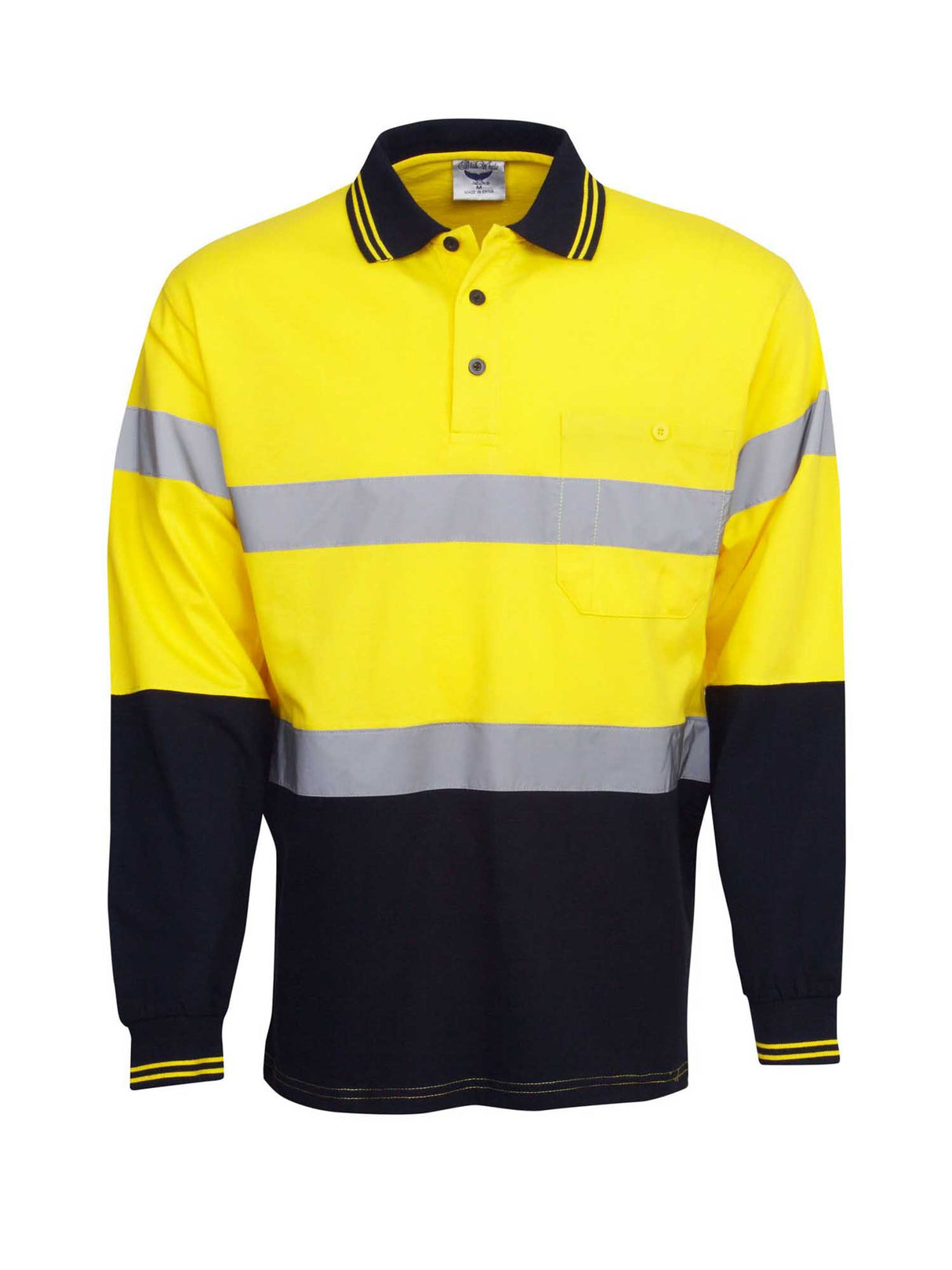 100% Cotton Day/Night Hi Vis Long Sleeve Polo