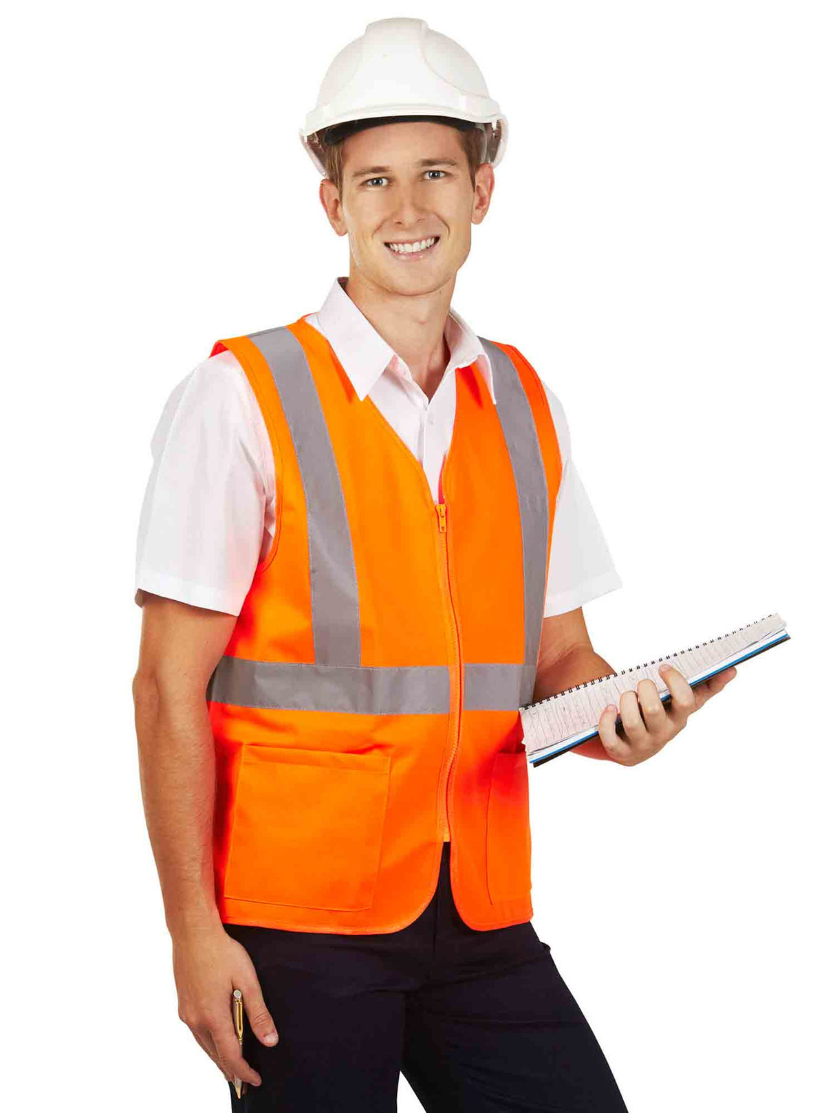 Hi Vis Full Zip Safety Vest With Taping