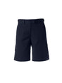 Biz Collection - Ladies navy blue Detroit shorts with a button closure and cargo pocket.