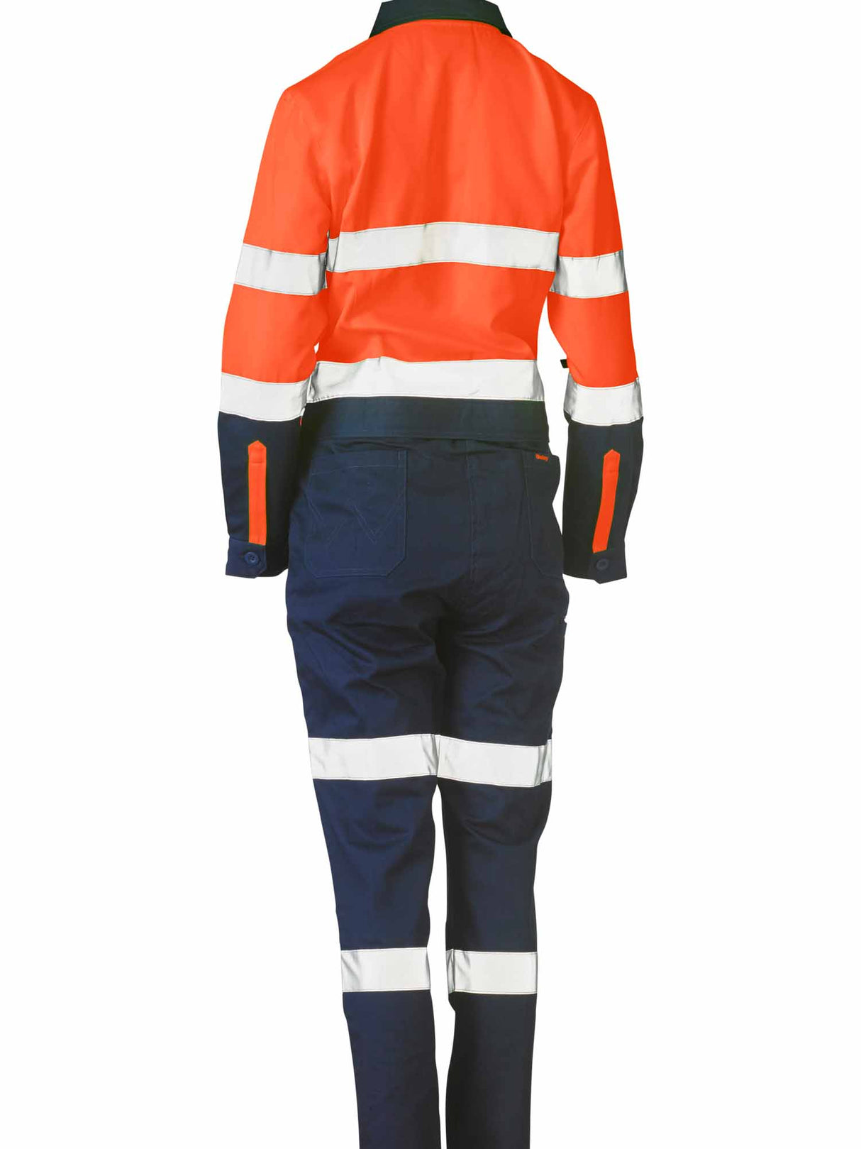 Ladies Taped Hi Vis Cotton Drill Coverall