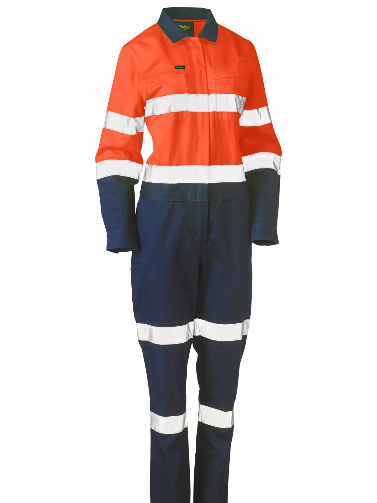 Ladies Taped Hi Vis Cotton Drill Coverall