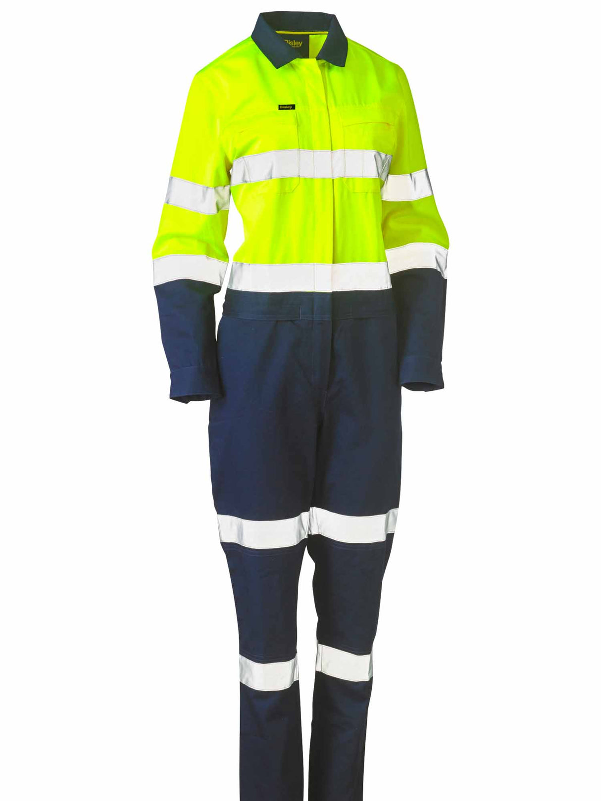 Ladies Taped Hi Vis Cotton Drill Coverall