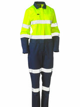 Ladies Taped Hi Vis Cotton Drill Coverall