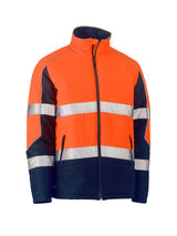 Mens Taped Hi Vis Puffer Jacket with Stand Collar