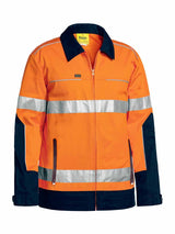 Mens Taped Hi Vis Drill Jacket with Liquid Repellent Finish