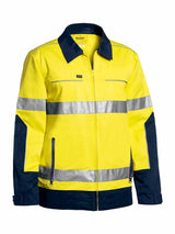 Mens Taped Hi Vis Drill Jacket with Liquid Repellent Finish