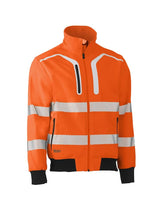 Mens Taped Hi Vis Soft Shell Bomber Jacket