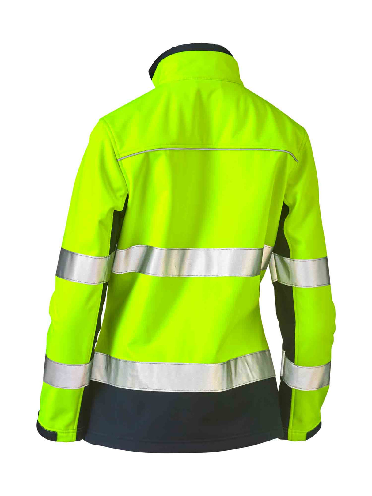 Ladies Taped Two Tone Hi Vis Soft Shell Jacket