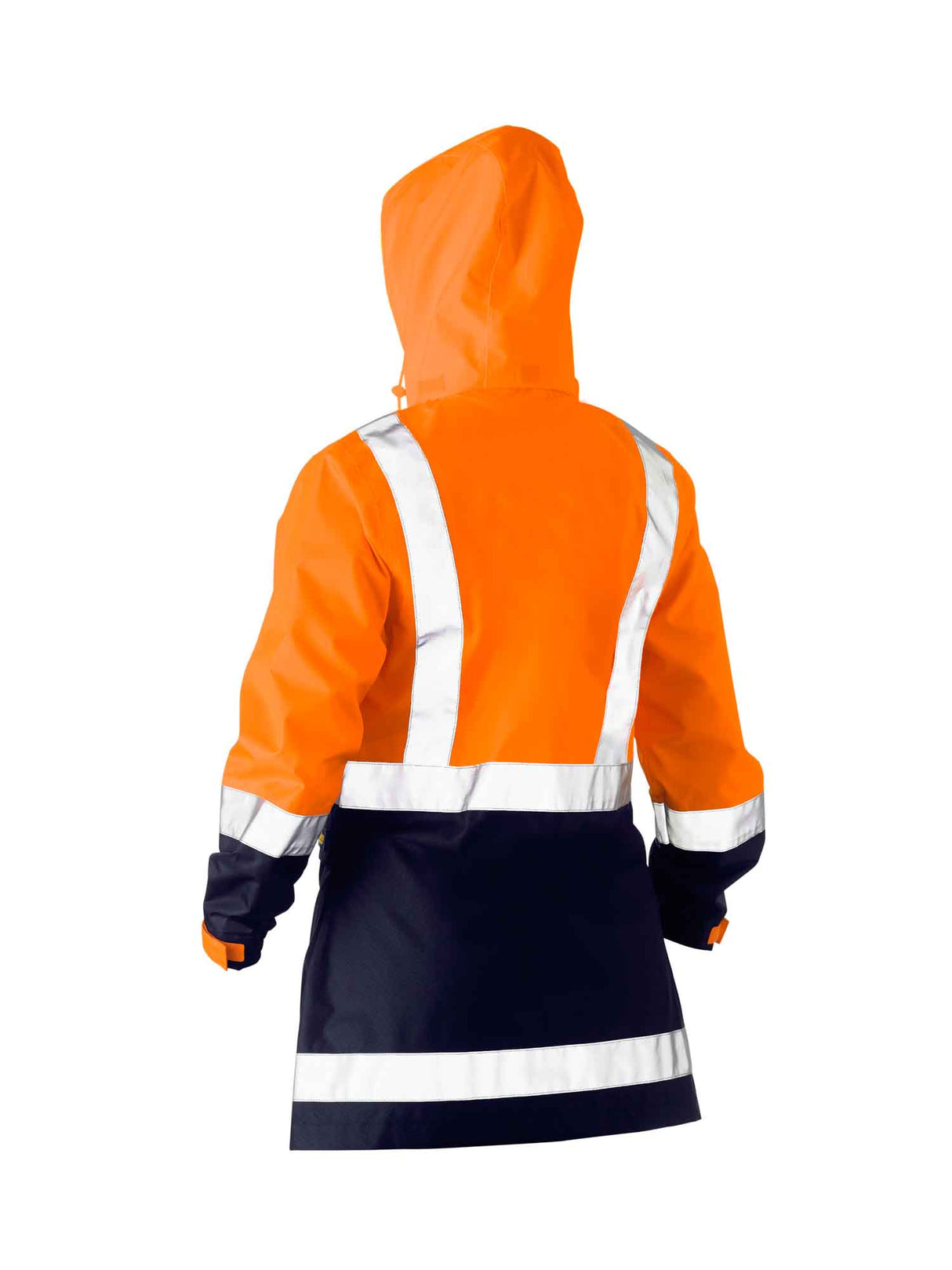 Ladies H Taped Two Tone Hi Vis Rain Jacket