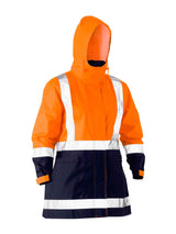 Ladies H Taped Two Tone Hi Vis Rain Jacket