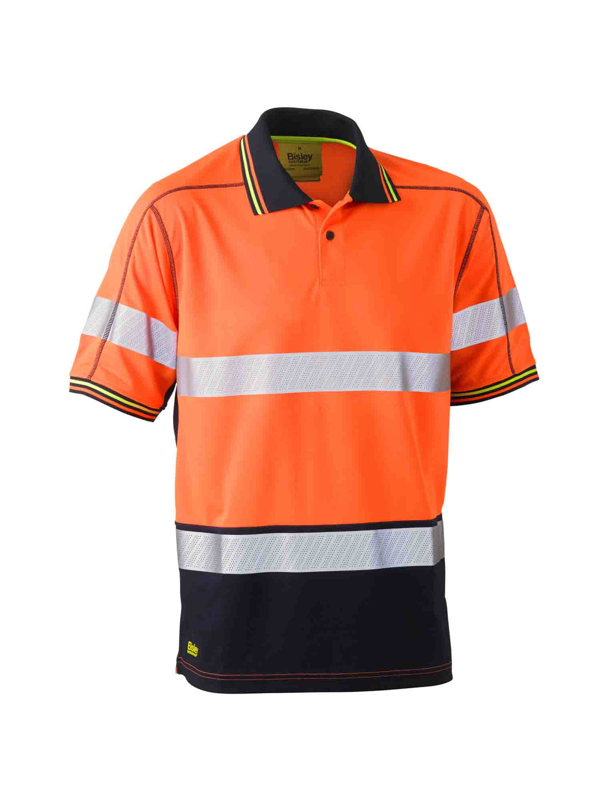 Mens Taped Hi Vis Polyester Mesh Polo