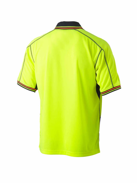 Mens Hi Vis Polyester Mesh Polo