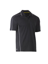 Mens Cool Mesh Polo with Reflective Piping