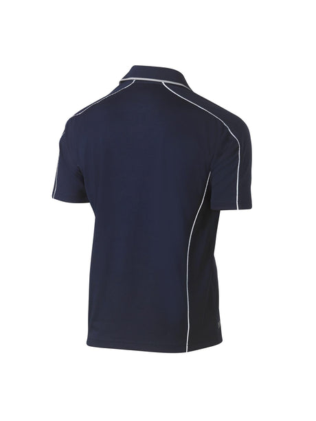 Mens Cool Mesh Polo with Reflective Piping