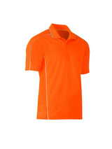 Mens Cool Mesh Polo with Reflective Piping