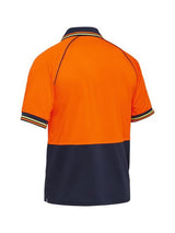 Mens Recycle Two Tone Hi Vis Short Sleeve Polo