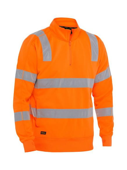 Mens Taped Hi Vis 1/4 Zip Pullover