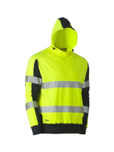 Mens Taped Two Tone Hi Vis Contrast 4 Way Stretchy Hoodie