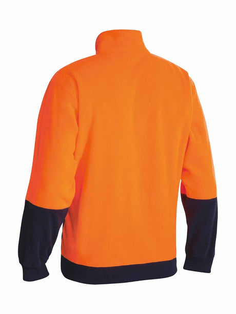 Mens Hi Vis Polar Fleece Zip Pullover