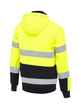 Mens Taped Hi Vis Fleece Hoodie with Sherpa Lining