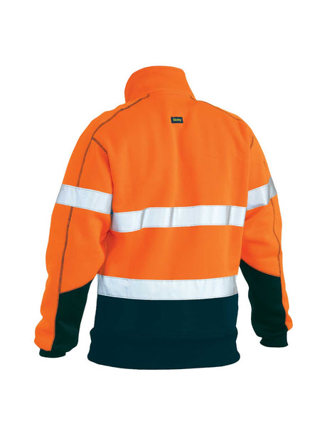 Mens Taped Hi Vis 1/4 Zip Fleece Pullover