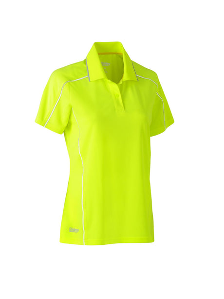 Ladies Cool Mesh Polo with Reflective Piping