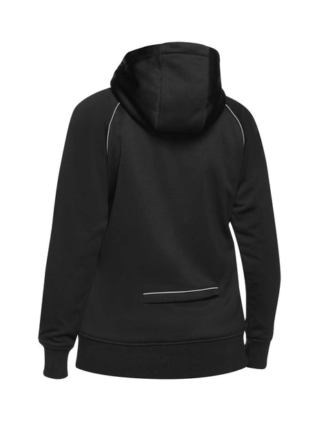 Ladies Fleece Zip Front Hoodie With Sherpa Lining