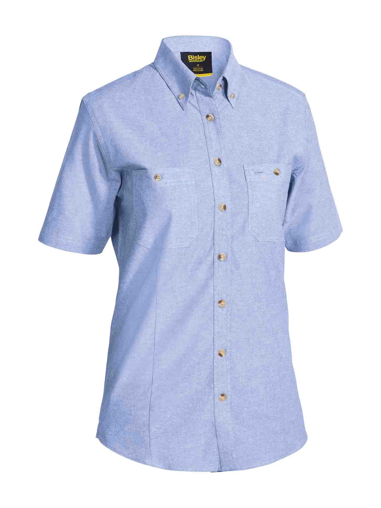 Ladies Short Sleeve Chambray Shirt