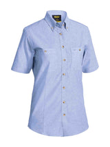 Ladies Short Sleeve Chambray Shirt