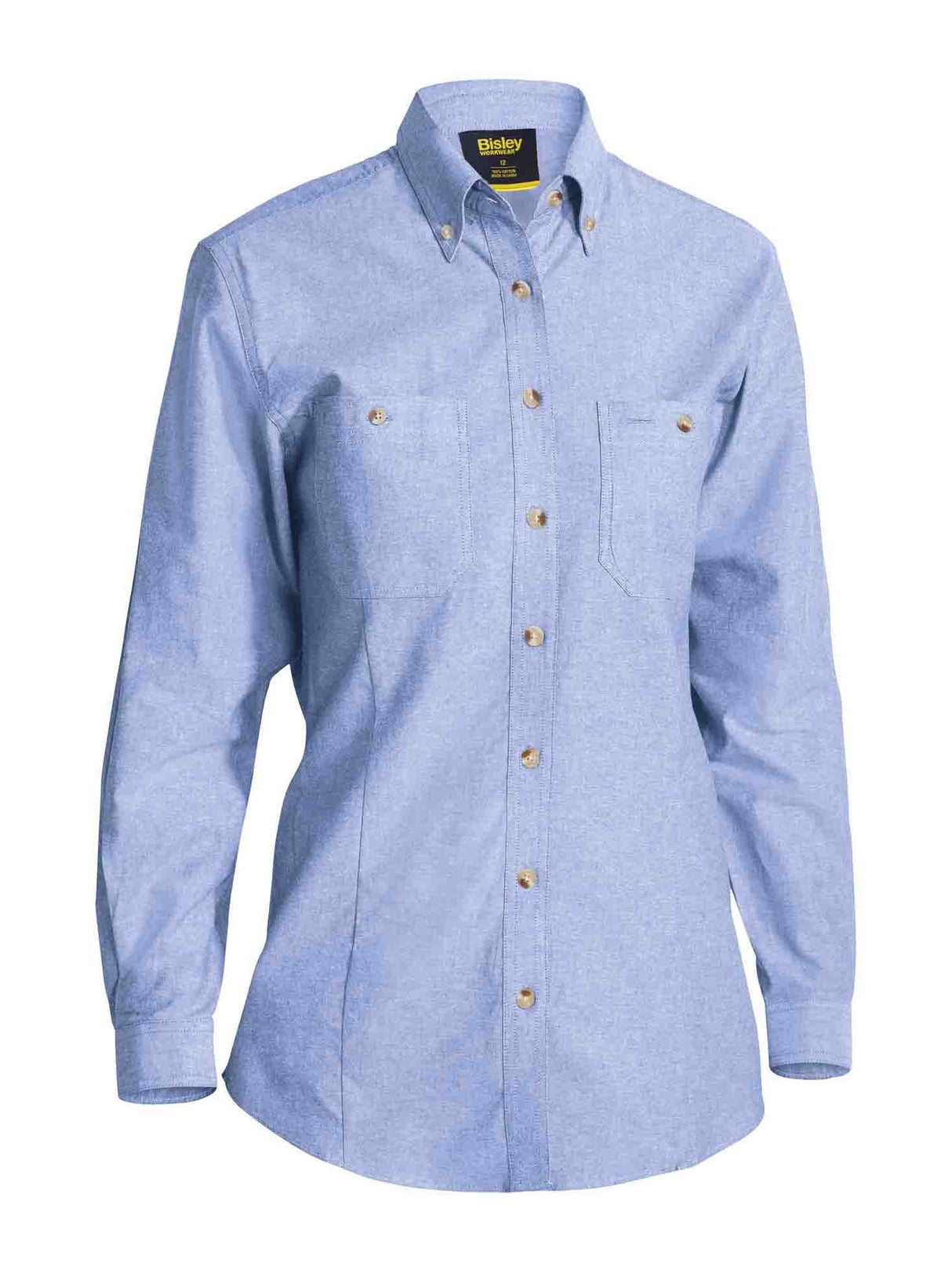 Ladies Long Sleeve Chambray Shirt