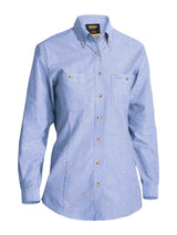 Ladies Long Sleeve Chambray Shirt