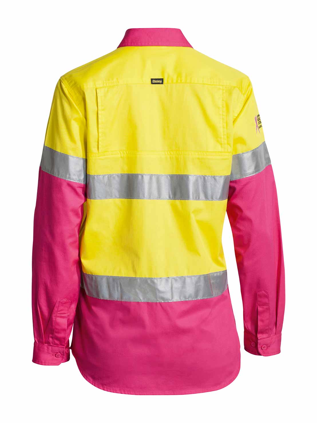 Ladies Long Sleeve Taped Hi Vis Cool Lightweight Drill Shirt