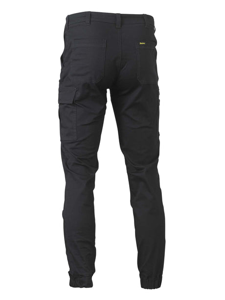 Mens Stretch Cotton Drill Cargo Cuffed Pants