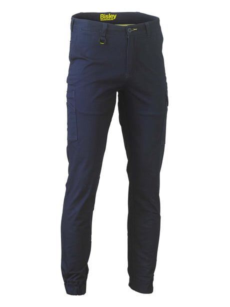 Mens Stretch Cotton Drill Cargo Cuffed Pants