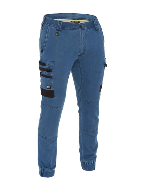 Mens Flx & Move Stretch Denim Cargo Cuffed Pants