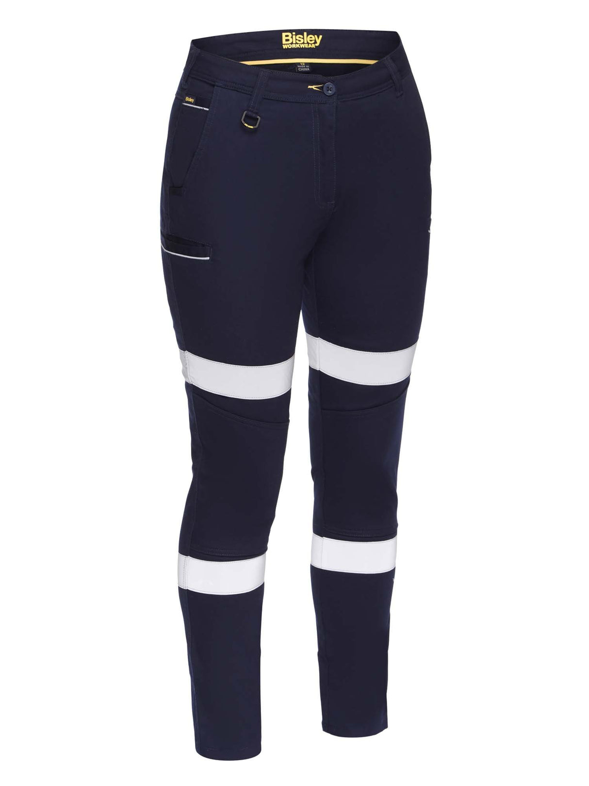 Ladies Taped Mid Rise Stretch Cotton Pants