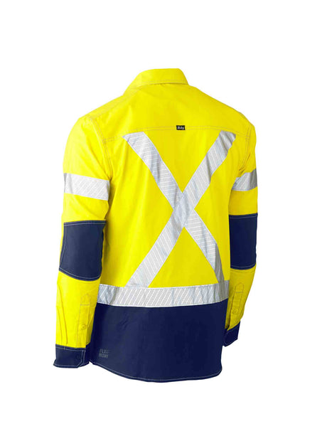 Mens Long Sleeve Flx & Move X Taped Hi Vis Utility Shirt