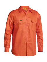 Mens Long Sleeve Hi Vis Drill Shirt