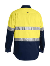 Mens Long Sleeve Taped Hi Vis Cool Lightweight Drill Shirt